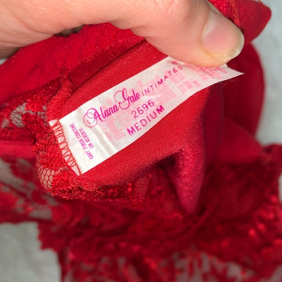 Vintage Sexy Wine Red lace Lingerie - Picture 4 of 5